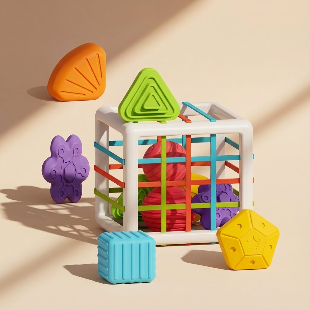 Cube Sensoriel Montessori Nomade – Le Jeu Calmement Stimulant