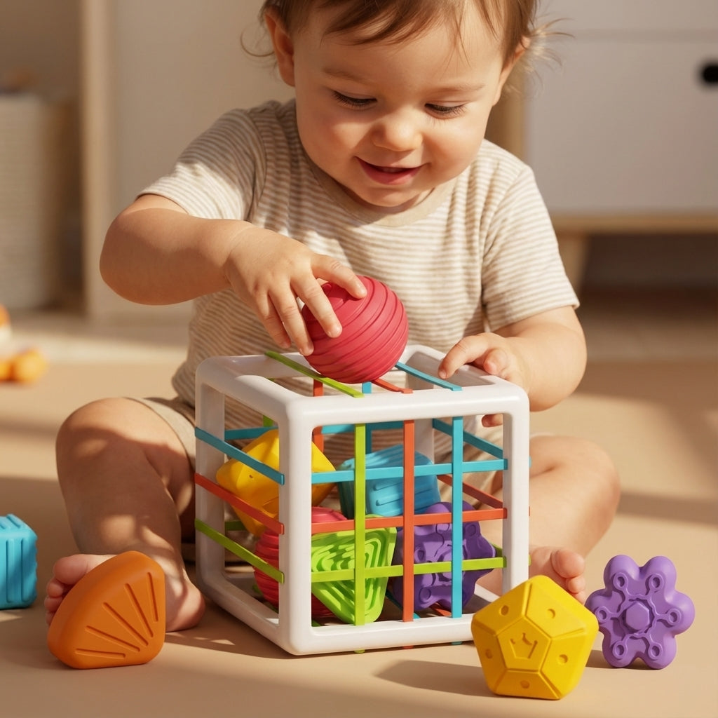 Cube Sensoriel Montessori Nomade – Le Jeu Calmement Stimulant