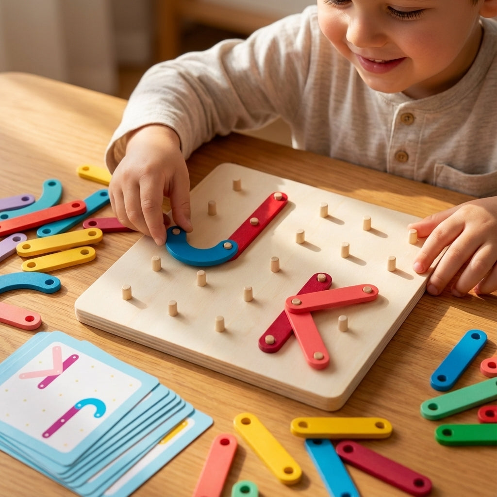 Planche Sensorielle Géométrique en Bois